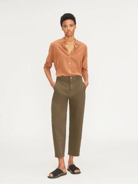 Everlane The Utility Barrel Pant (Organic) - Dark Moss Size 4